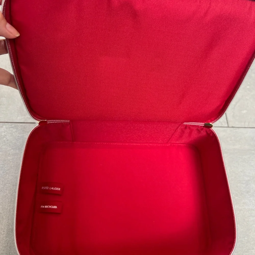 NWT gorgeous red velvet train case - cosmetics? Jewelry? Scarves? You decide! 😊